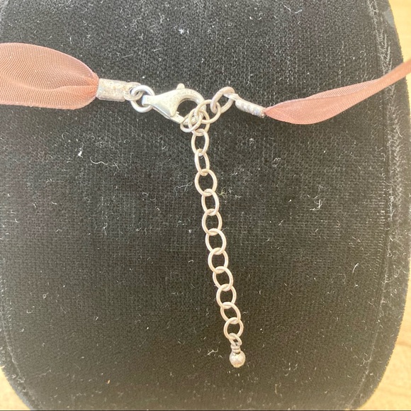 Green and Dark Brown Agate Necklace - Picture 2 of 3